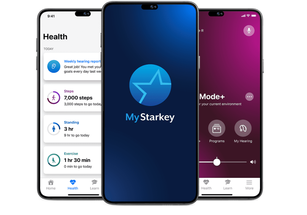 Picture of My Starkey hearing aid app UI design
