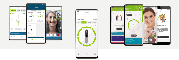 Pictures of Phonak hearing aid apps