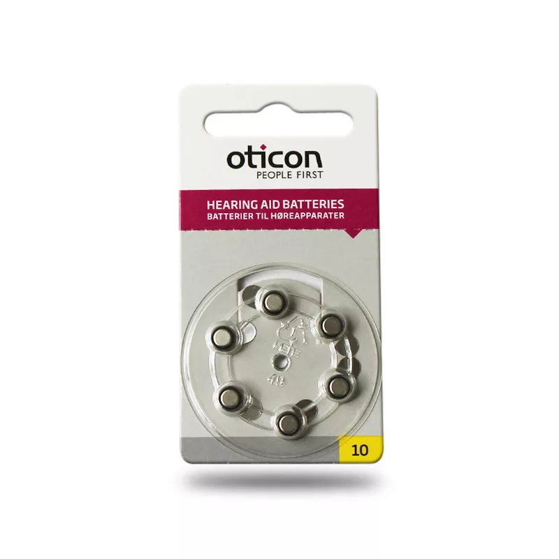 Picture of Oticon hearing aid batteries